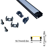 17x7mm LED aluminum profile channel with PC diffuser