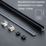 1010B 1M Slim led strip light aluminum channel wall mounted black silver color