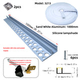 LED gypsum board profile - 1 meter, aluminum profile, recessed, with airflow channels and diffuser, for indirect roof lighting. Available in PC material white and black shades, and silicone shades