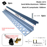 LED gypsum board profile - 1 meter, aluminum profile, recessed, with airflow channels and diffuser, for indirect roof lighting. Available in PC material white and black shades, and silicone shades