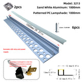 LED gypsum board profile - 1 meter, aluminum profile, recessed, with airflow channels and diffuser, for indirect roof lighting. Available in PC material white and black shades, and silicone shades