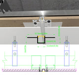LED gypsum board profile - 1 meter, aluminum profile, recessed, with airflow channels and diffuser, for indirect roof lighting. Available in PC material white and black shades, and silicone shades