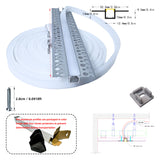 LED gypsum board profile - 1 meter, aluminum profile, recessed, with airflow channels and diffuser, for indirect roof lighting. Available in PC material white and black shades, and silicone shades