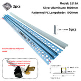 LED gypsum board profile - 1 meter, aluminum profile, recessed, with airflow channels and diffuser, for indirect roof lighting. Available in PC material white and black shades, and silicone shades