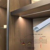 17x7mm LED aluminum profile channel with PC diffuser