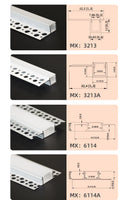 1m 1pack white color embedded hidden invisible LED aluminum profile is suitable for ceiling, anchor line and corner line