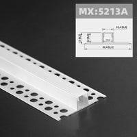 1m 1pack white color embedded hidden invisible LED aluminum profile is suitable for ceiling, anchor line and corner line