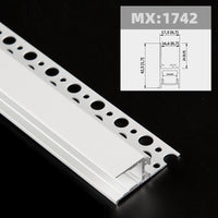 1m 1pack white color embedded hidden invisible LED aluminum profile is suitable for ceiling, anchor line and corner line