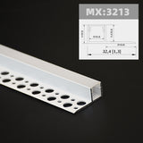 1m 1pack white color embedded hidden invisible LED aluminum profile is suitable for ceiling, anchor line and corner line