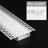 1m 1pack white color embedded hidden invisible LED aluminum profile is suitable for ceiling, anchor line and corner line