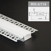 1m 1pack white color embedded hidden invisible LED aluminum profile is suitable for ceiling, anchor line and corner line