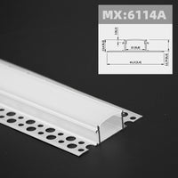 1m 1pack white color embedded hidden invisible LED aluminum profile is suitable for ceiling, anchor line and corner line