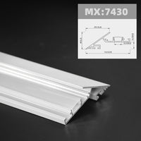 1m 1pack white color embedded hidden invisible LED aluminum profile is suitable for ceiling, anchor line and corner line