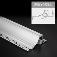1m 1pack white color embedded hidden invisible LED aluminum profile is suitable for ceiling, anchor line and corner line