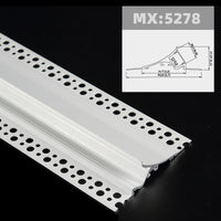 1m 1pack white color embedded hidden invisible LED aluminum profile is suitable for ceiling, anchor line and corner line