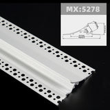 1m 1pack white color embedded hidden invisible LED aluminum profile is suitable for ceiling, anchor line and corner line
