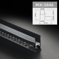 1m 1pack white color embedded hidden invisible LED aluminum profile is suitable for ceiling, anchor line and corner line