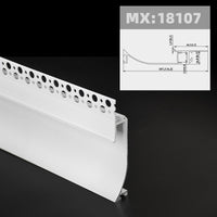 1m 1pack white color embedded hidden invisible LED aluminum profile is suitable for ceiling, anchor line and corner line