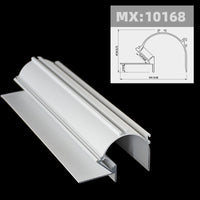 1m 1pack white color embedded hidden invisible LED aluminum profile is suitable for ceiling, anchor line and corner line