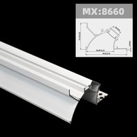 1m 1pack white color embedded hidden invisible LED aluminum profile is suitable for ceiling, anchor line and corner line