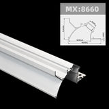 1m 1pack white color embedded hidden invisible LED aluminum profile is suitable for ceiling, anchor line and corner line