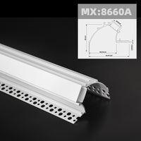 1m 1pack white color embedded hidden invisible LED aluminum profile is suitable for ceiling, anchor line and corner line