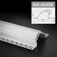 1m 1pack white color embedded hidden invisible LED aluminum profile is suitable for ceiling, anchor line and corner line