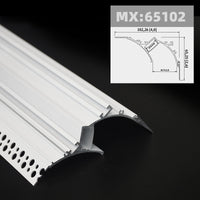 1m 1pack white color embedded hidden invisible LED aluminum profile is suitable for ceiling, anchor line and corner line