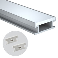 DM19x8mm (5pack) 1m/3.3ft Waterproof led light profile for floor solid PC diffuser cover 2mm thickness