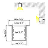 14x15(A)mm (5pack) 1m/3.3ft Hot sale led strip aluminum profile for led strip light embed