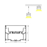 100x75mm (2pack) 1m/3.3ft New design good quality single side wall mounted  aluminum frame profile