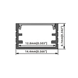 15*9mm (5pack) 1m/3.3ft Led aluminum strip  profile for cabinet light