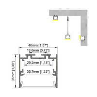 50x35mm (5pack) 1m/3.3ft Led strip aluminum 1m/2m /3m channel for led light