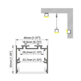 50x35mm (5pack) 1m/3.3ft Led strip aluminum 1m/2m /3m channel for led light