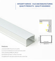 30x20mm (5pack) 1m/3.3ft U type wall mounted extruded aluminum profile channel for led linear lamp
