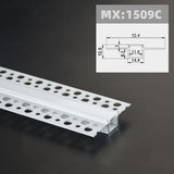 1m 1pack white color embedded hidden invisible LED aluminum profile is suitable for ceiling, anchor line and corner line