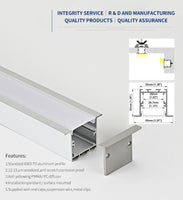 35x35(A)mm (5pack) 1m/3.3ft Recessed in or pendant hanging led extrusion aluminum profile for led strip lights