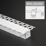 1m 1pack white color embedded hidden invisible LED aluminum profile is suitable for ceiling, anchor line and corner line