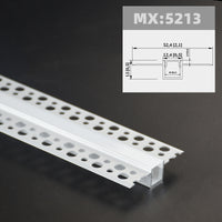 1m 1pack white color embedded hidden invisible LED aluminum profile is suitable for ceiling, anchor line and corner line