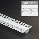 1m 1pack white color embedded hidden invisible LED aluminum profile is suitable for ceiling, anchor line and corner line