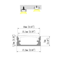 1707S (5pack) 1m/3.3ft High quality led aluminum profile for led strip lights bar